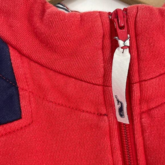 Vineyard Vines Quarter Zip Shep Shirt Men's Size XS Red Navy Color Block Preppy - Picture 12 of 12